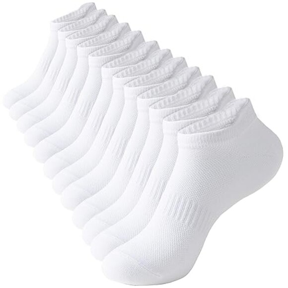 Women's Athletic Running Ankle Socks Low Cut Tab Design 6 Pairs - Picture 2 of 7